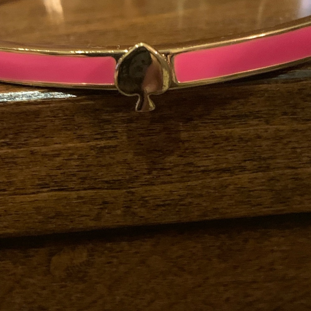 Kate Spade Hot Pink and Gold Hinge Bracelet